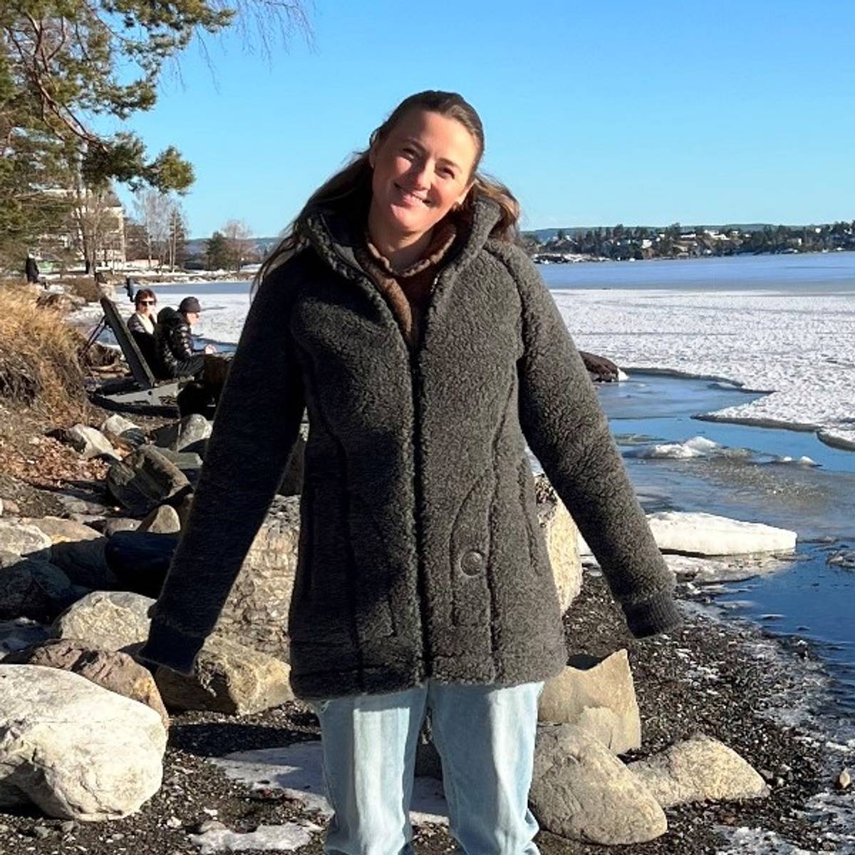 Canelana Frida ulljakke lang damemodell 100% ull
