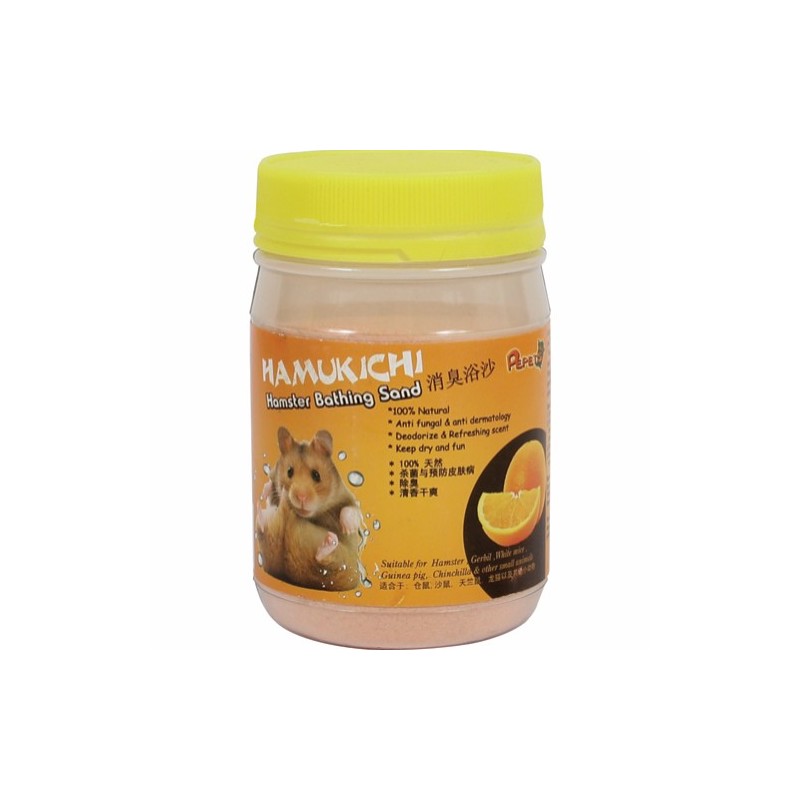Hamukichi badesand til hamster med apelsinlukt