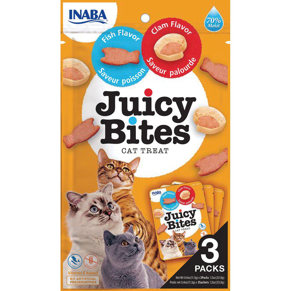 Inaba Churu Juicy Bites snacks for katt fisk-musling