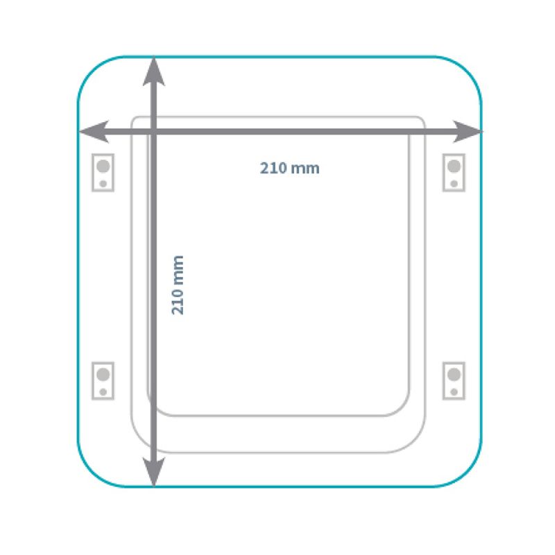 Kattedør Sureflap for Chip 14.2x12 Cm