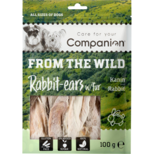 Companion kaninører med pels 100g