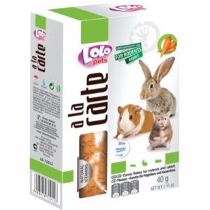Lolo Pets A la Carte Flakes Gulrot Snacks til Kanin / Gnager