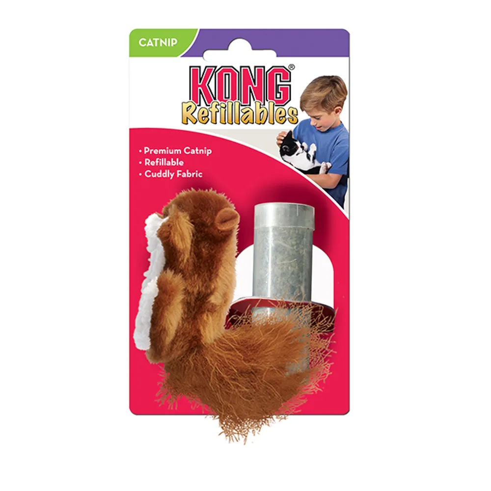 Kong Refillable Catnip Squirrel 10x5x2 Cm
