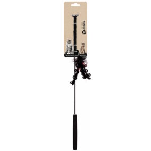 Ozami Viftepinne med fjær Svart 52cm