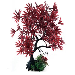 Plastplante Rød Bonsai 15x30cm