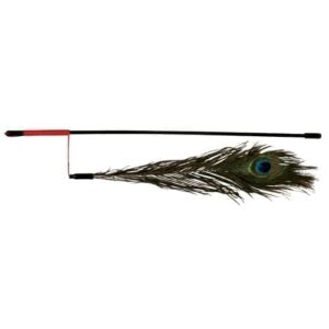 Viftepinne med påfuglfjær 47cm