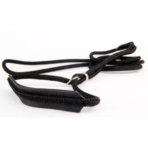 Utstillingskobbel med lærfront sort 4mm-120cm