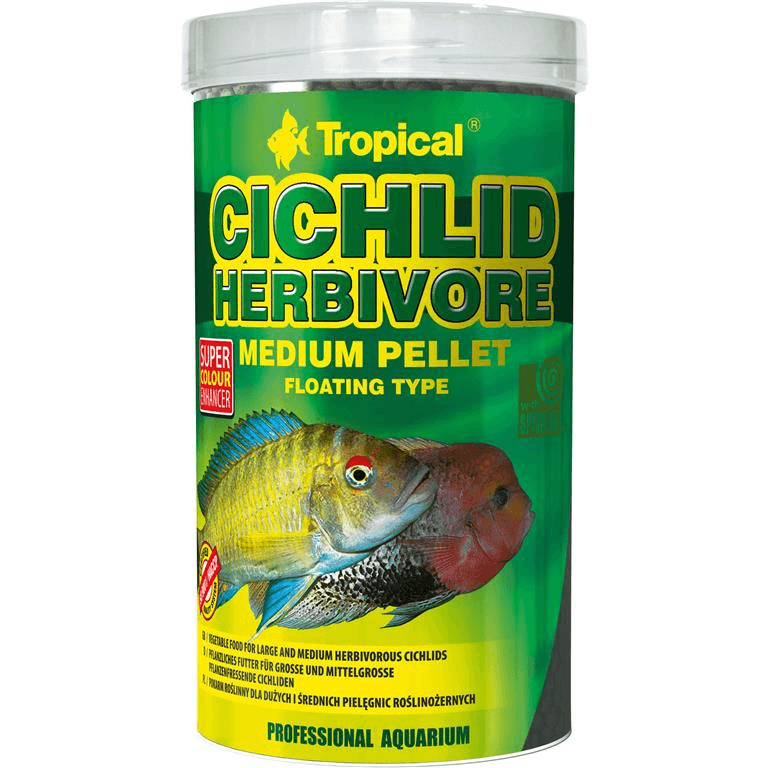 Tropical Cichlid Herbivore Medium Pellet