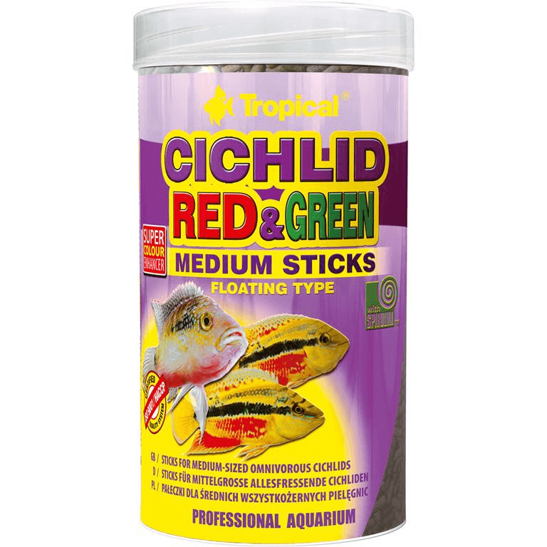 Tropical cichild red & Green Medium Sticks