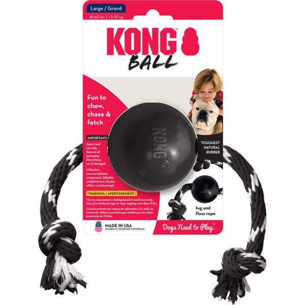 Kong Extreme ball med tau L Ø7.5cm