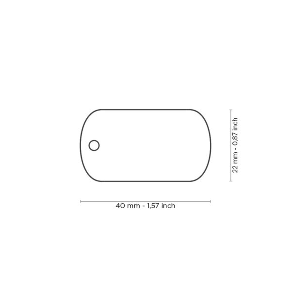 Myfamily Basic Militær merke ID tag aluminium - Bilde 3