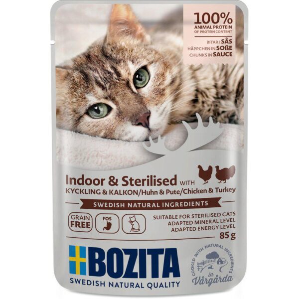 Bozita Feline Indoor og sterilisert, Kylling og Kalkun i Gelé