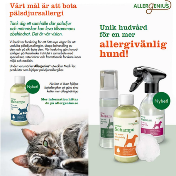 Allergenius Spesialsjampo Katt – reduserer mengden allergen - Bilde 6