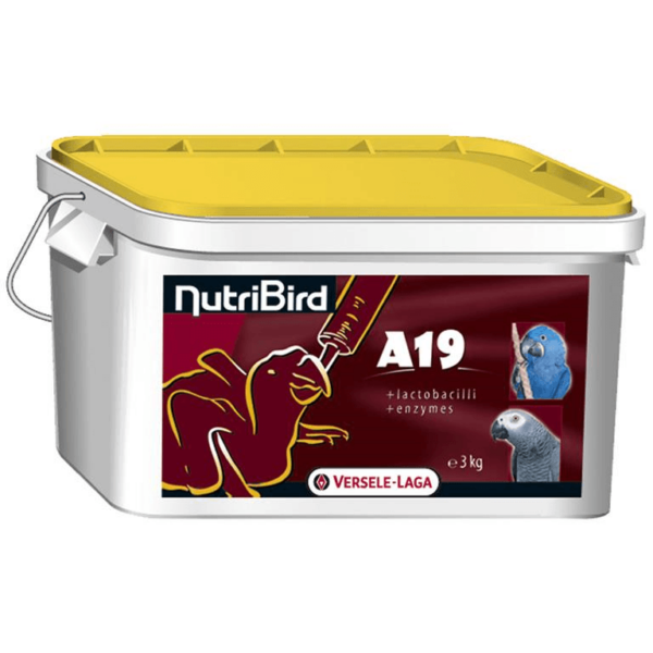 Nutribird Håndoppmating A19 3Kg 19%Protein Ara & Grå Jako