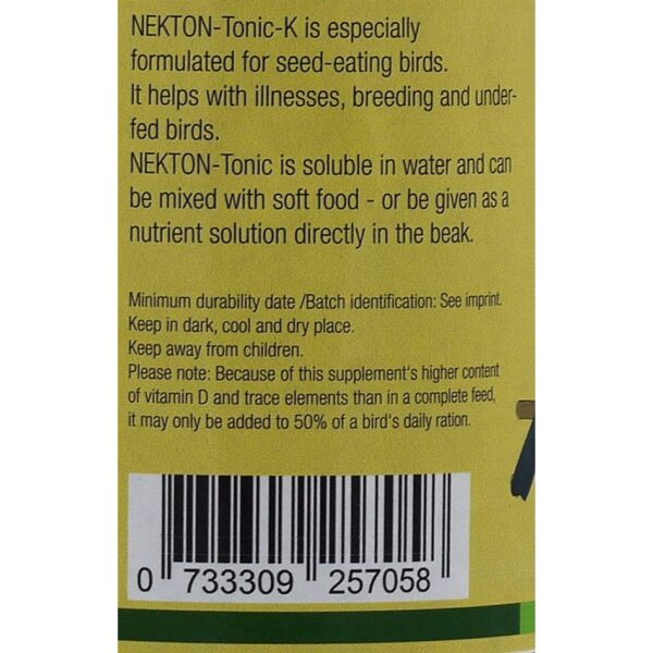 Nekton Tonic K for frøspisende fugler 200 gram - Bilde 2