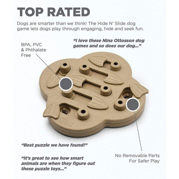 Nina Ottosson Dog Hide og Slide Composite Natural Aktivitetsleke