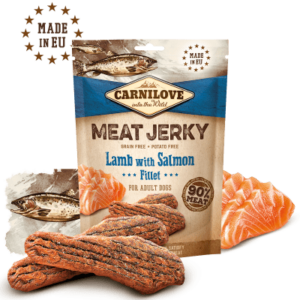 Carnilove Meat Jerky Hundesnacks Tørkede Fileter Lam & Laks