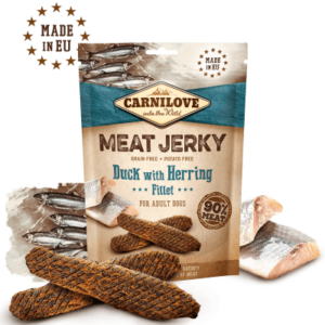 Carnilove Meat Jerky Hundesnacks Tørkede Fileter Kalkun, And & Sild