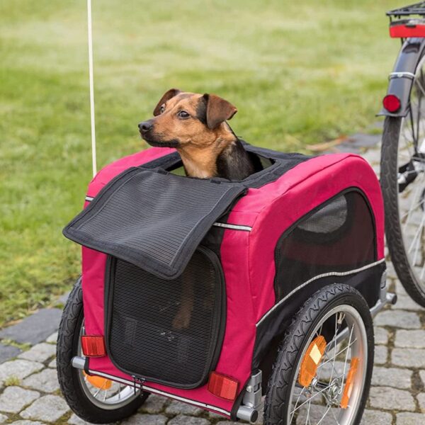 Trixie Sykkelvogn for hund (rød)