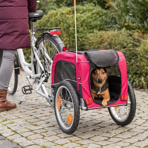 Trixie Sykkelvogn for hund (rød)