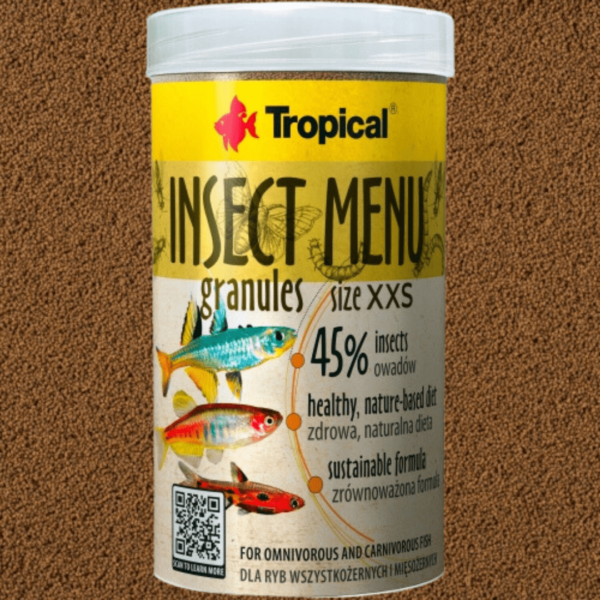 Tropical insekt meny granulat XXS